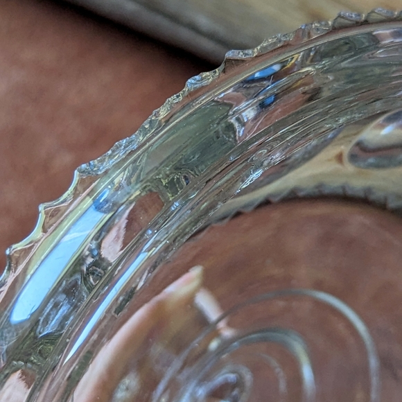 Antique Heavy Glass Compote Dish With Lid Kings Crown Nob - Picture 12 of 15